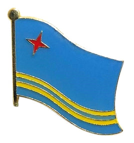 Aruba flag single pin