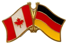 Canada and Germany World Flag Lapel Pin -  (Canada flag on left) Double