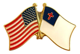 Christian Flag Double Lapel Pin