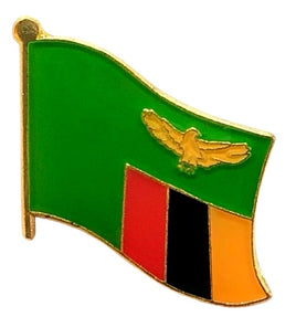 Zambia World Flag Lapel Pin  - Single