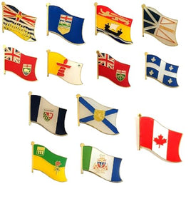 Canadian Province World Flag Lapel Pin Set