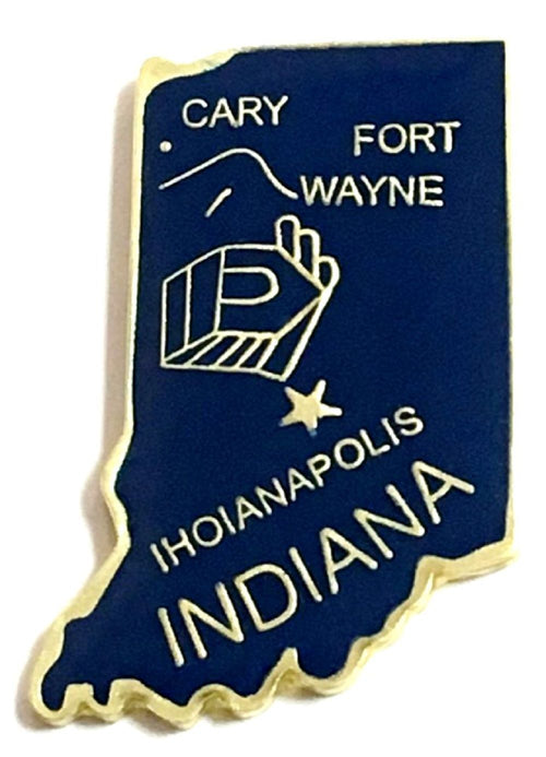 Indiana | Flag Lapel Pin | State Single Map Pins for Sale| World Flag Pins