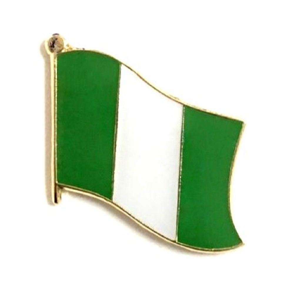 Nigeria World Flag Lapel Pin Single Country Brooches World Flag Pins